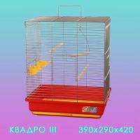 Клетка для птиц  Квадро-3 большой поддон