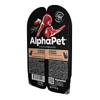 Влажный корм AlphaPet для взр. стерил. кошек с ягненком и сердцем в желе 80гр
