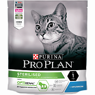 Сухой корм для кошек PRO PLAN Sterilised стерилизованные, кролик, 400 г