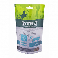 Лакомство для кошек TITBIT хрустящие подушечки для чистки зубов, утка 60 г