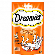 Лакомства для кошек DREAMIES курица, 60 г