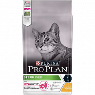 Сухой корм для кошек PRO PLAN стерилизованные с чув. пищ., курица, 1.5 кг