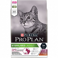Сухой корм для кошек PRO PLAN стерилиз., утка и печень, 3 кг