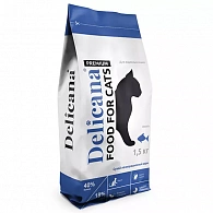 Сухой корм Delicana для взрослых кошек с лососем 1.5 кг